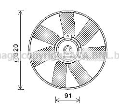 AVA QUALITY COOLING Tuuletin, moottorin jäähdytys VW7538